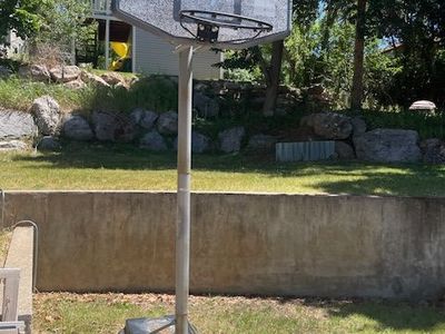 Free Portable Basketball Hoop System - Adjustable Height, Weather-Resistant Backboard, needs net