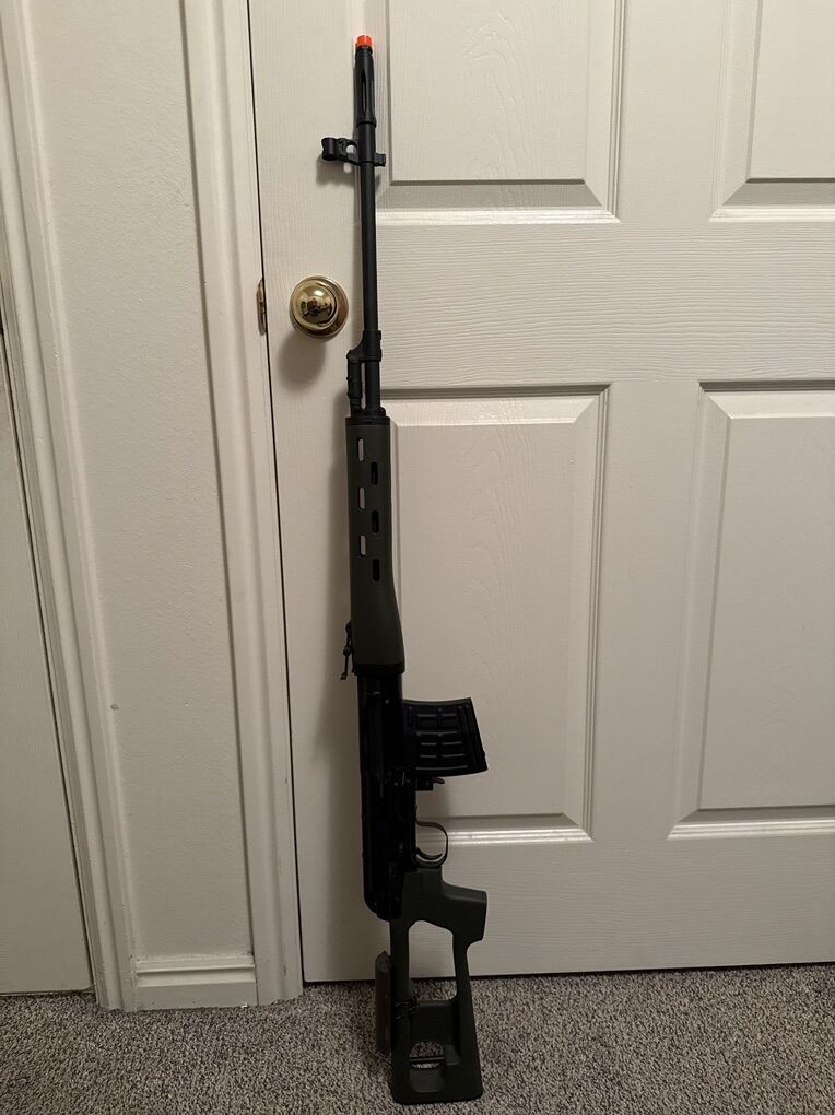 Full Metal SVD Dragunov Airsoft Rifle—OD Green