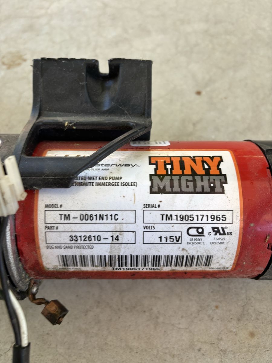Tiny Might hot tub circulation pump