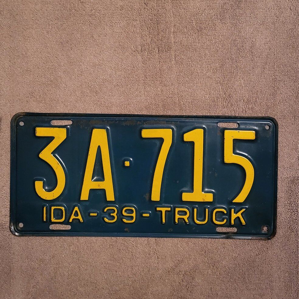 1939 Idaho license plate