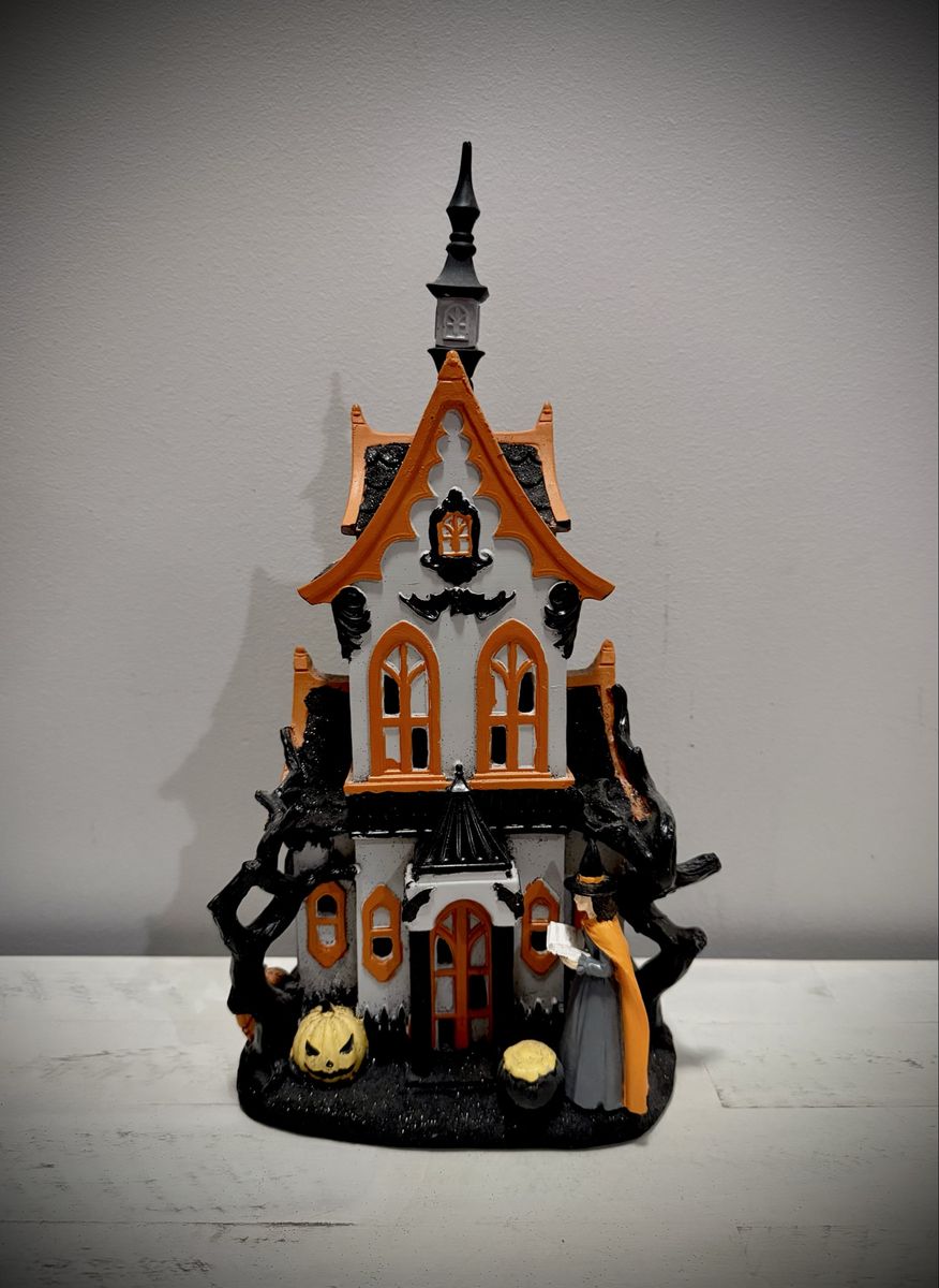 Halloween HallowHome LED Lighted Halloween Haunted House Decor Witch Figurine