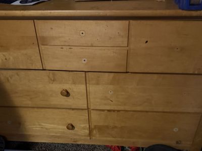 Wooden Multi-Drawer Dresser Natural Finish Storage Chest