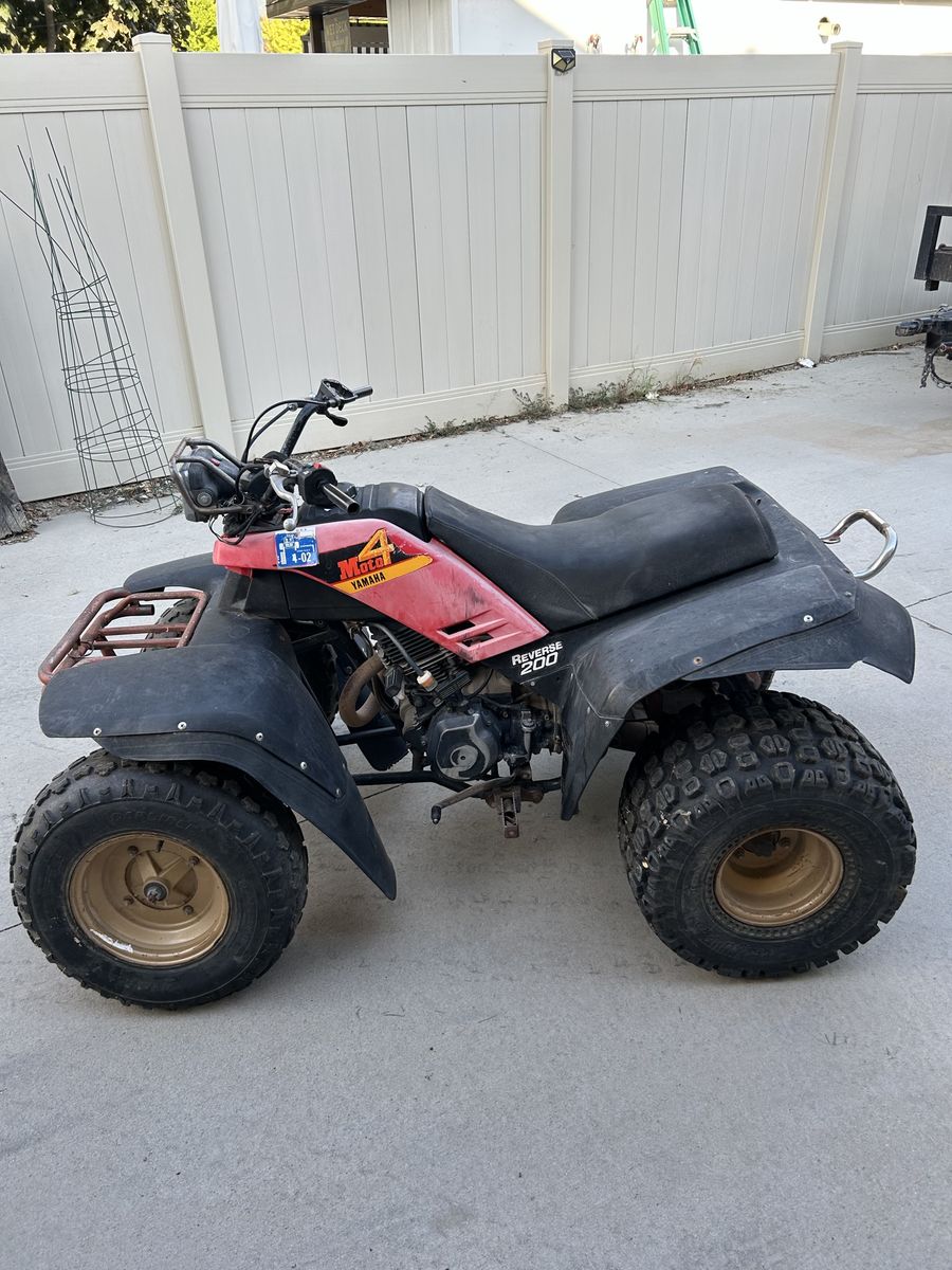 1991 Yamaha Moto 4 2x4 ATV - 4 Stroke, New Carburetor, Needs Tires/Air Filter