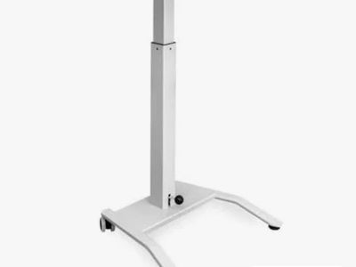 JSJCCTESK Rolling Laptop Desk Adjustable Height Mobile Workstation Cart Black