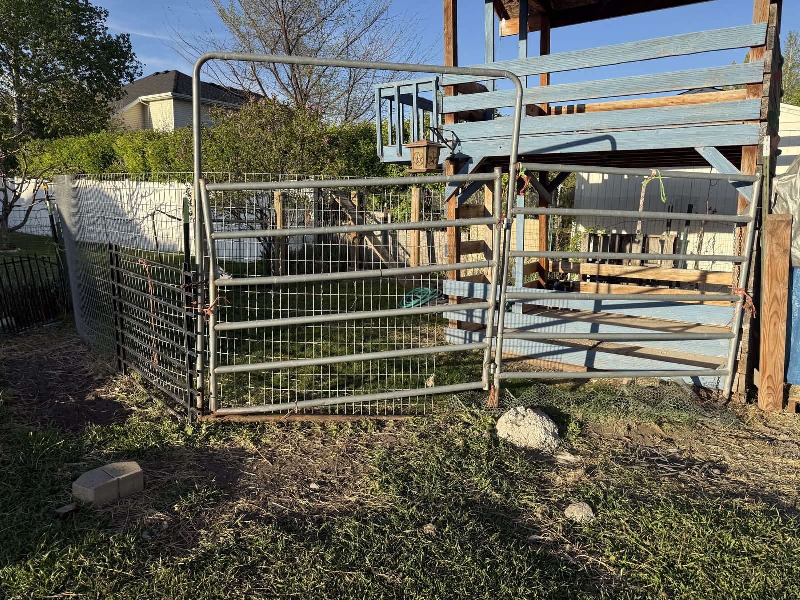 12' silver walk-through horse gate