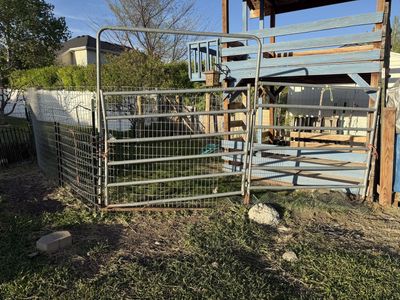 12' silver walk-through horse gate