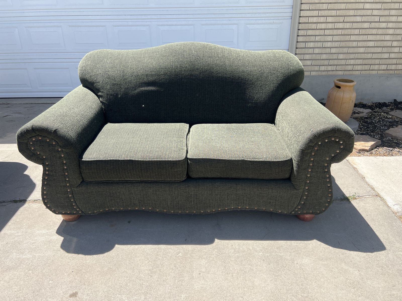 Couch, love seat style, sofa