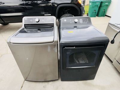 $ 650 OBO NEW DENT ELECTRIC DRYER GE AND USED WASHER LG DARK STAINLESS