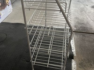 White Wire Metal 4-Tier Shoe Rack