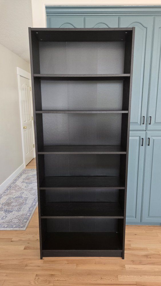 Black Bookcase Storage Shelf - Multi-functional Display Unit