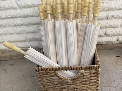 (75) Neutral Sun Parasols / Umbrellas Rental - Weddings, Galas, & Events