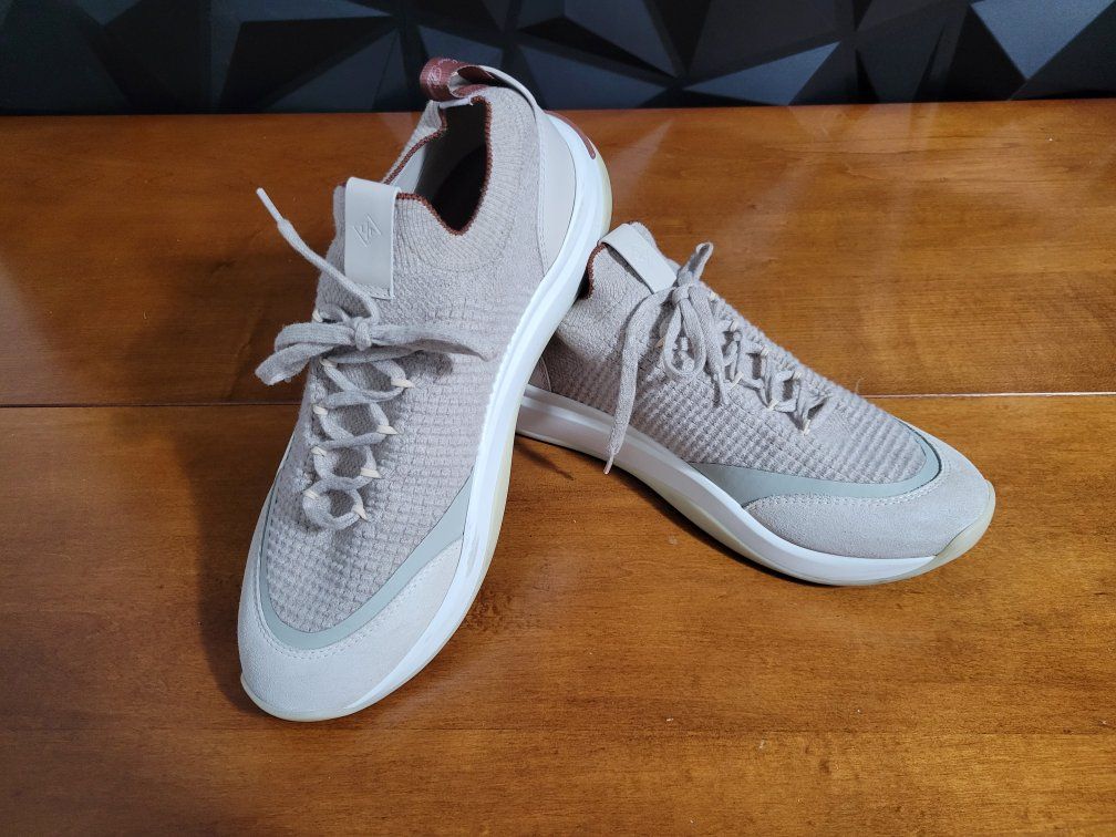 Loro Piana 410 LP Walk sneakers crafted from cashmere in a beige Kasha Melange color. Used a couple times. Size 44 (10- 10 1/2)