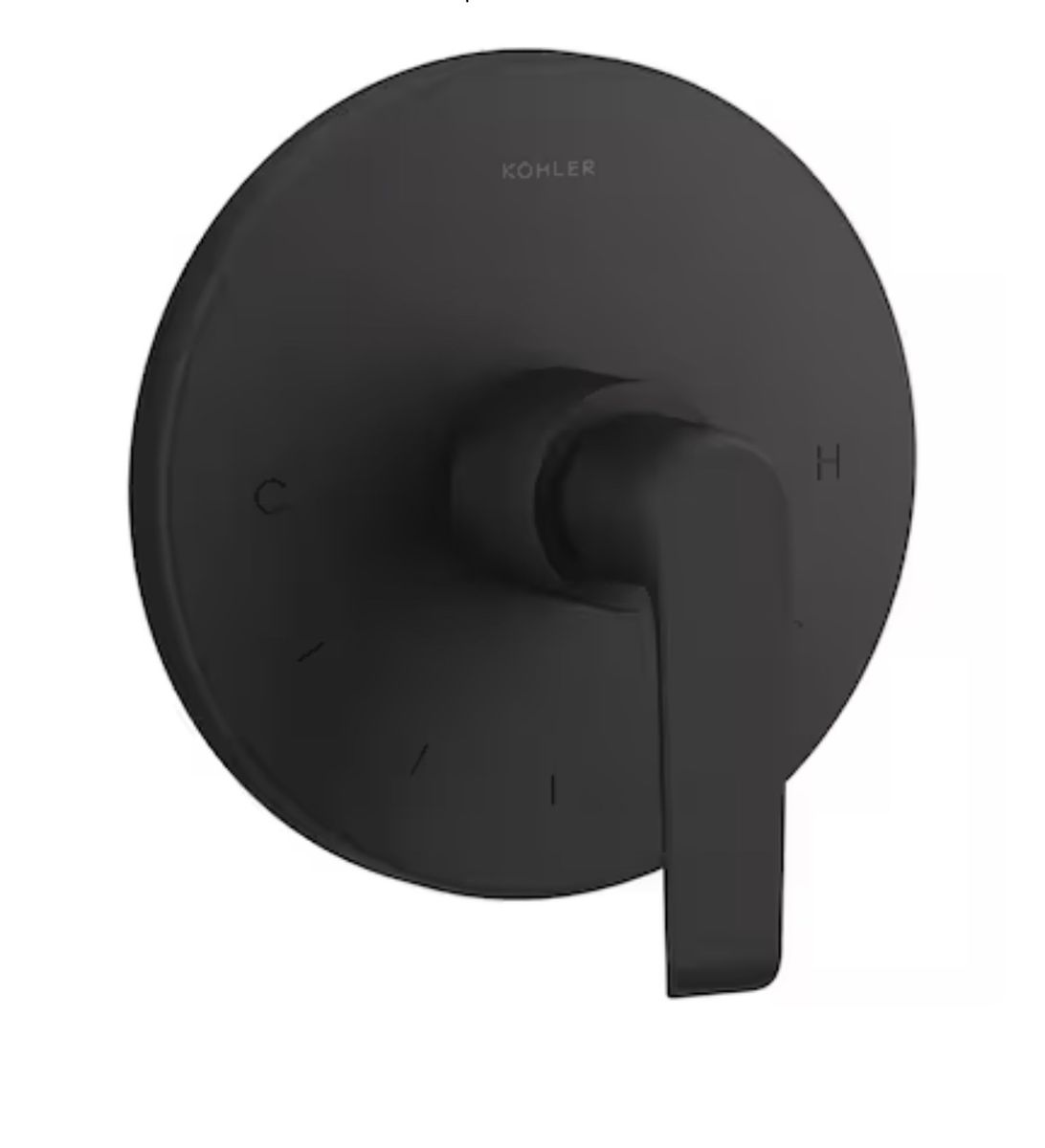 Kohler K-T97022-4-BL Avid Thermostatic Valve Trim with Lever Handle Matte Black