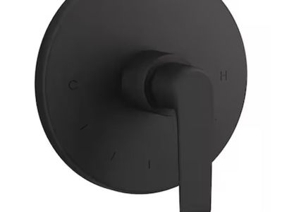 Kohler K-T97022-4-BL Avid Thermostatic Valve Trim with Lever Handle Matte Black