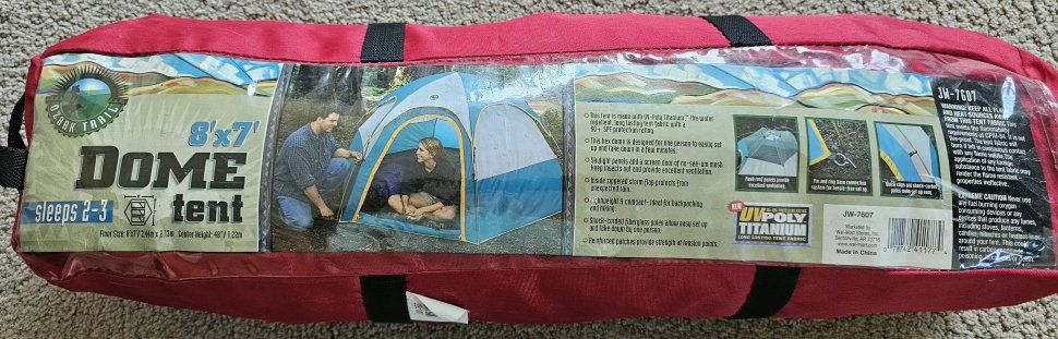 Ozark Trail 8' x 7' Dome Tent - Sleeps 2-3 People