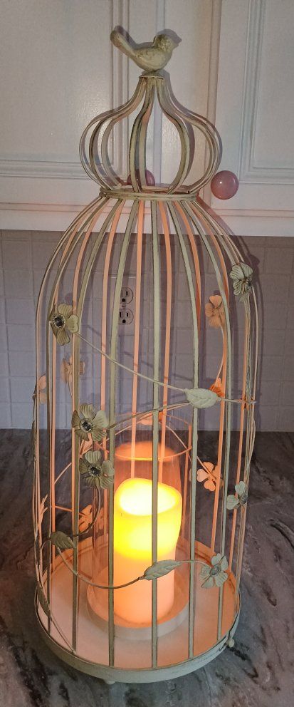 Cream Metal Birdcage