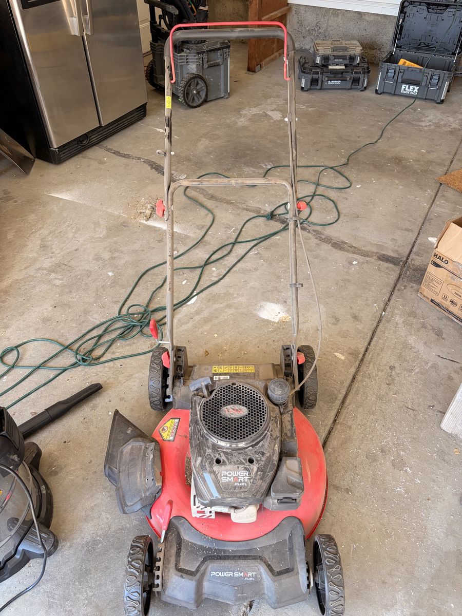 Power Smart Gas Push Lawn Mower - Red, Fuel Powered, Reliable Yard Work