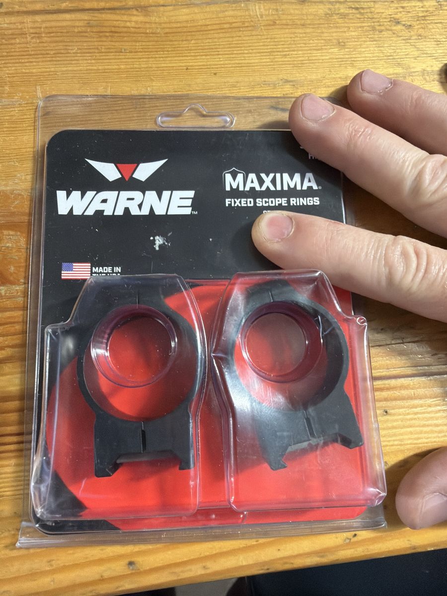 34mm medium height Warne Maxima vertical split rings