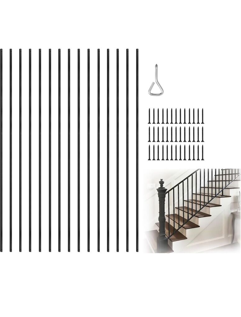 30 Pack Of Black 1/2 Wrought Iron Balusters