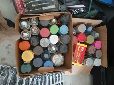 Assorted Spray Paint Cans & Partially Used also brand new