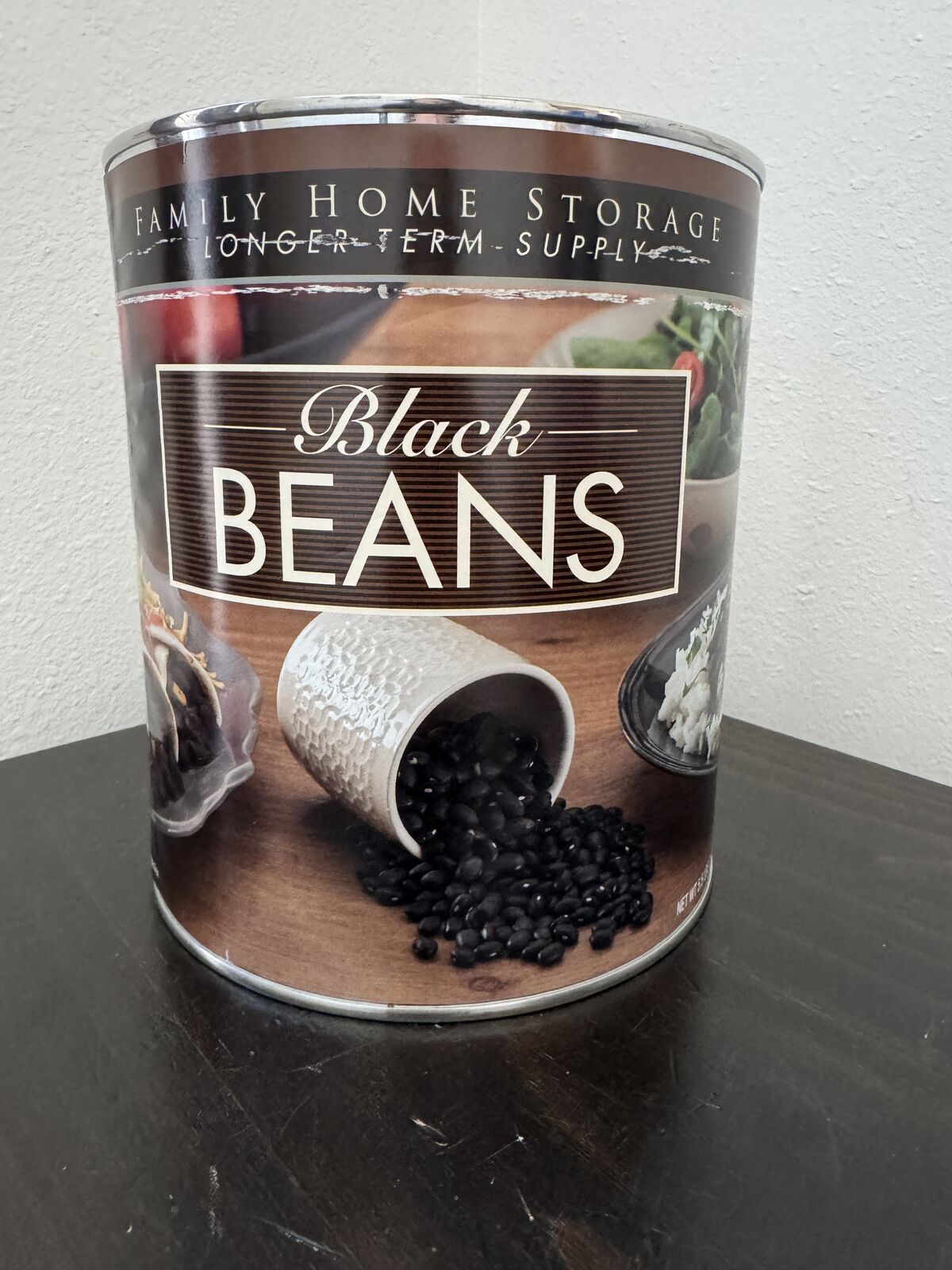 Dry Black Beans 5.5 pounds 55 servings 30 year shelf life
