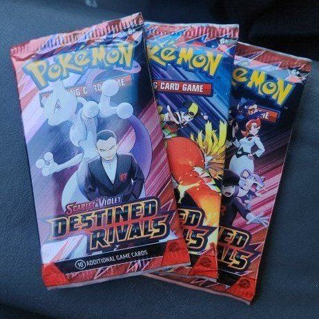 Scarlet & Violet Destined Rivals Pokemon Trading Card Game Booster Packs (3x, New, Sealed)
