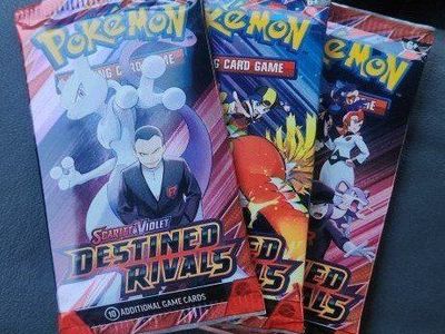 Scarlet & Violet Destined Rivals Pokemon Trading Card Game Booster Packs (3x, New, Sealed)