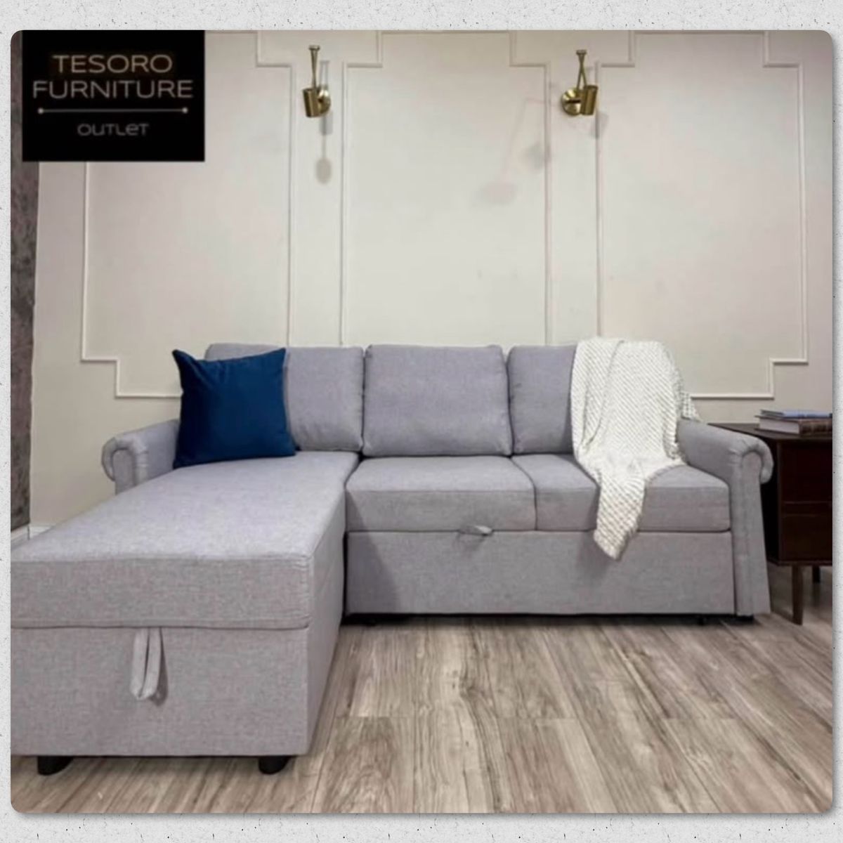 ABBYSON SECTIONAL SOFA BED WITH STORAGE