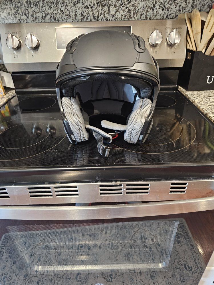 Hawk Matte Black Full Face Motorcycle Helmet with Integrated Sun Visor - DOT Certified SIZE XXL