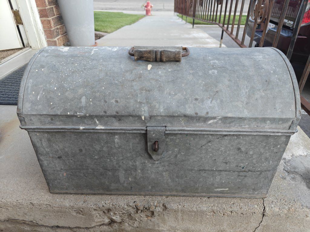 vintage metal tool box