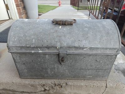 vintage metal tool box
