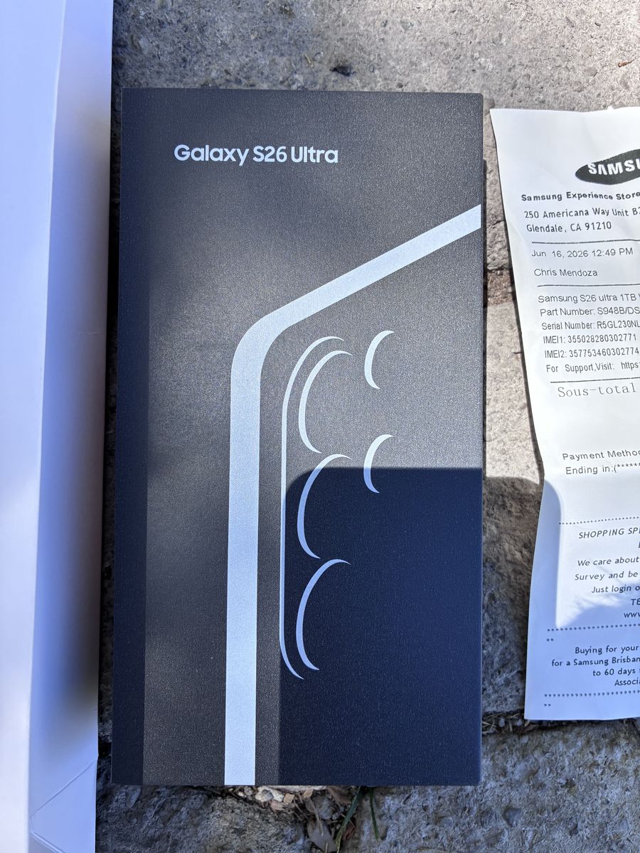 Samsung Galaxy S26 Ultra 1TB White - New in Box (unlocked)