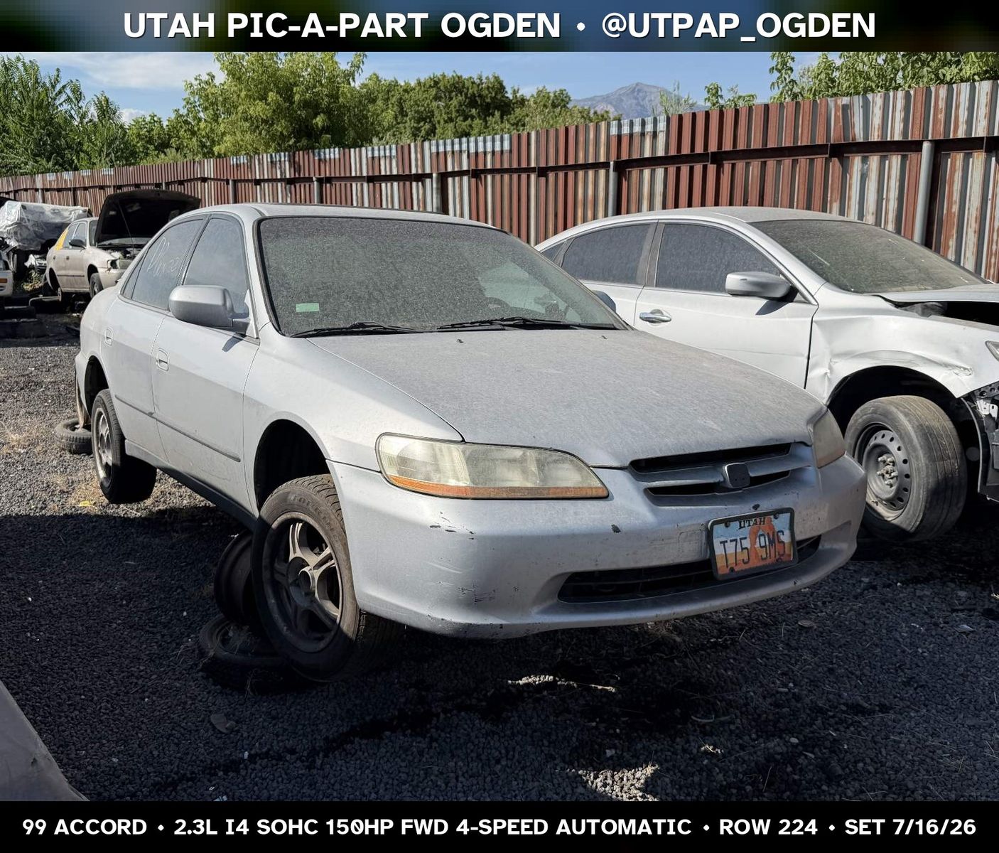 1999 Honda Accord Parts - UTPAP Ogden