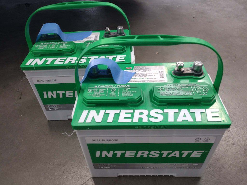2 Interstate Marine/RV Dual-Purpose Batteries