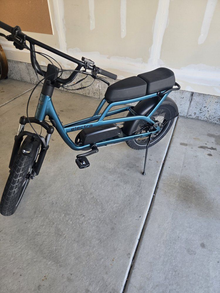 Electra Ponto Go! E-Bike - Teal/Black, Dual Seat, Electric Bicycle