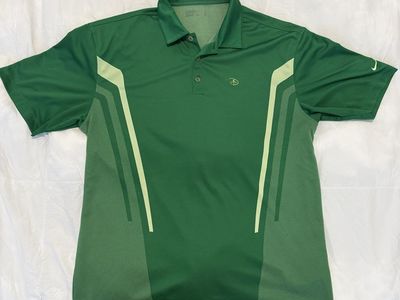 Disney Nike Golf Green Polo Shirt Short Sleeve Athletic Top Size L