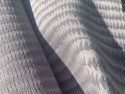 5yd Gray MCM Robert Allen Duralee Folk Texture Uphostlery Fabric Bolt