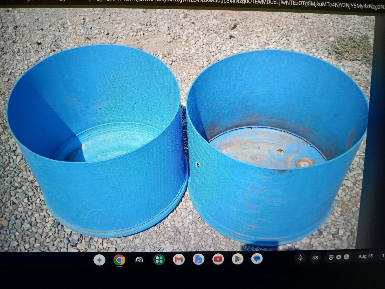Half barrel planters