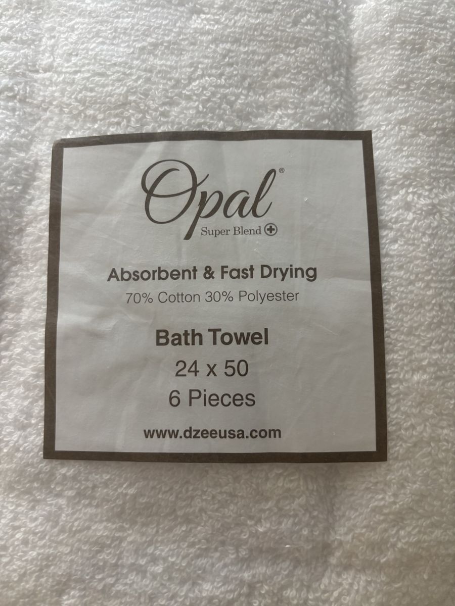 (SET OF 24) DZEE Textiles Opal Super Blend 24” x 50” Bath Towels