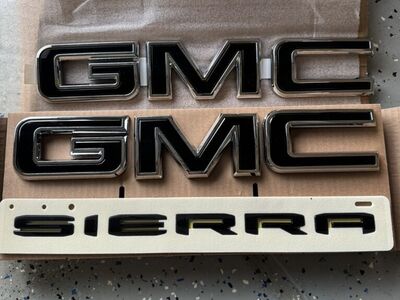 OEM GMC Sierra Blackout Badges