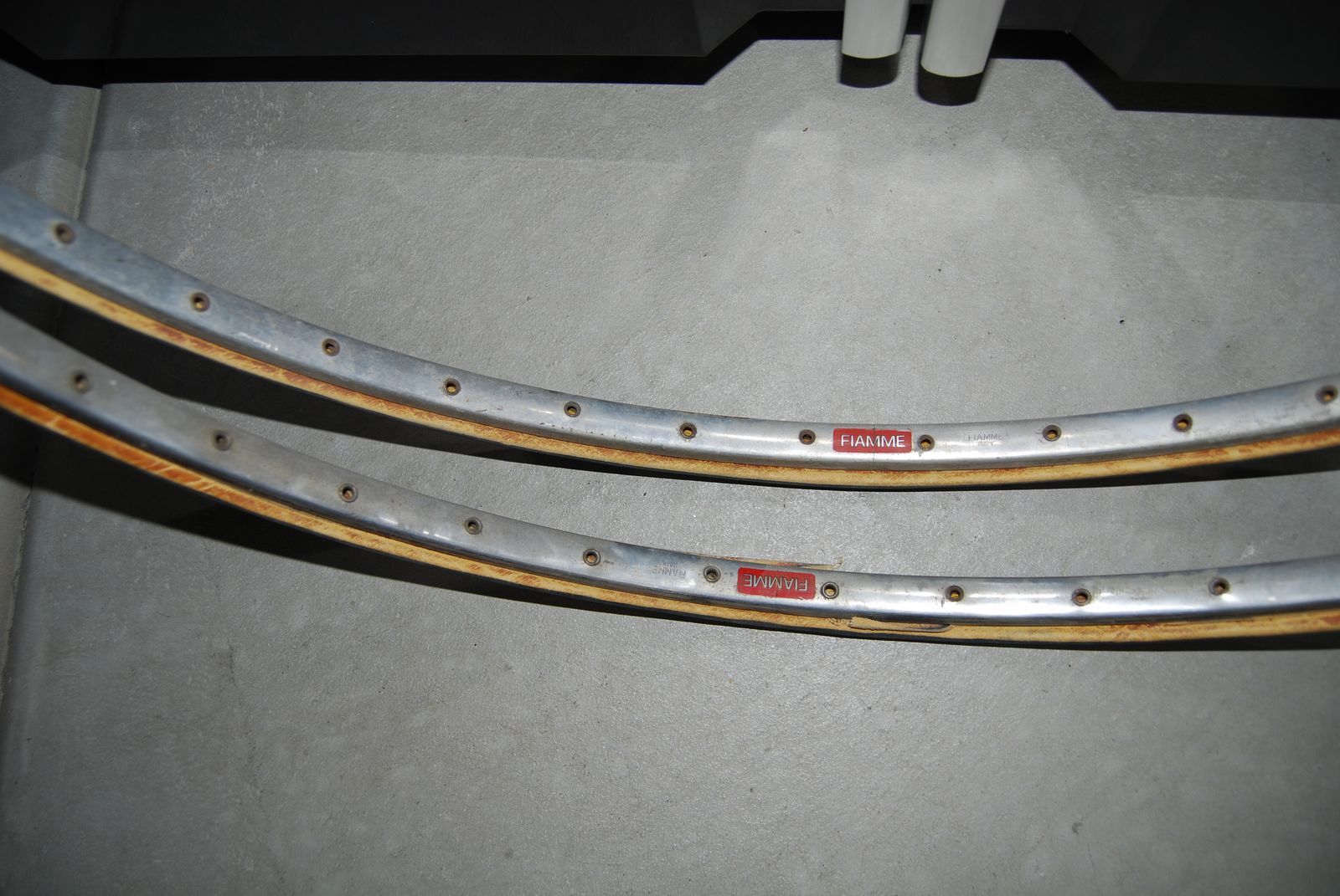 2 Fiamme red label tubular bicycle rims 36 holes for sew up tires - vintage Italian