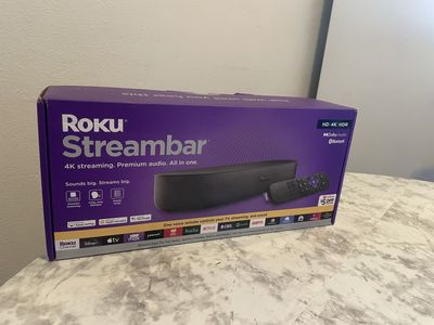 Roku Streambar 4K HDR Streaming Media Player & Premium Audio All-in-One