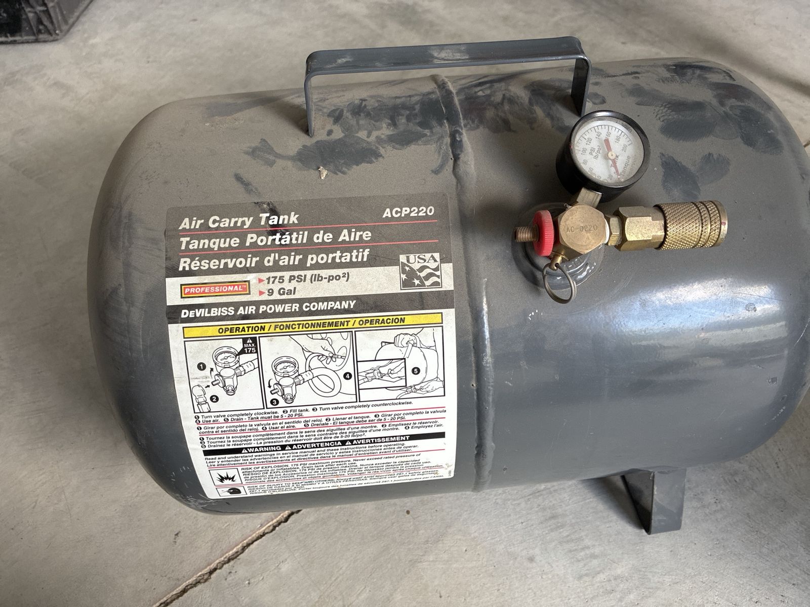 DeVILBISS Air Carry Tank - Portable 