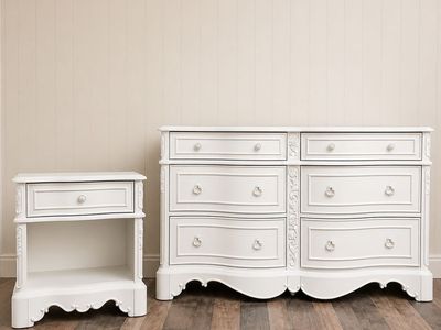 Dreamy White French Provincial Girls Princess Bedroom Set