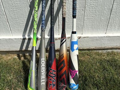 5 baseball bats good condition