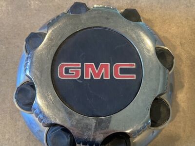 1- Black on Chrome Wheel Center Cap for Chevy