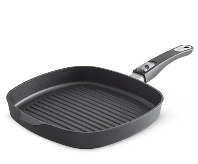 Pampered Chef Square Nonstick Grill Pan with Detachable Handle