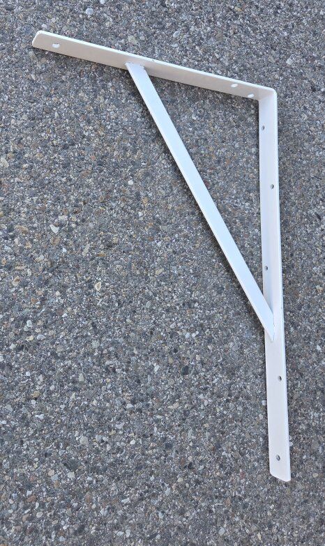 Knape &Vogt L-bracket 19-1/2"×12-29/32" white stee