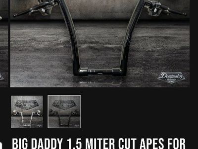 Dominator Industries Big Daddy 1.5" Miter Cut Ape Hangers for Harley-Davidson Fat Boy