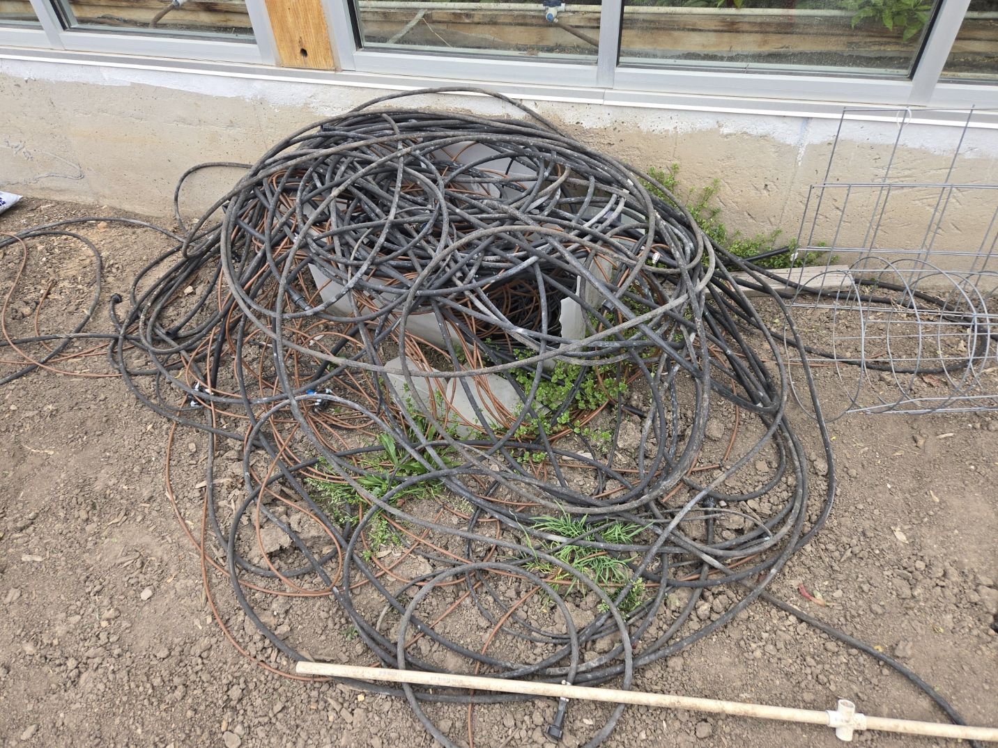 Free Garden 1/2" soaker lines (100+'), 1/4" drip tubes (100+') and 1/4" drip manifolds